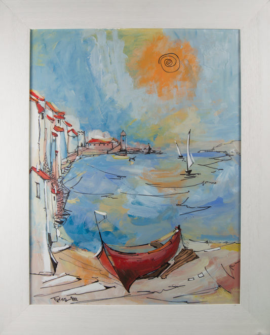 Vista de Collioure | Acrílico sobre tabla | Martine Foissier (2013) | Neo-Fauvismo Francés