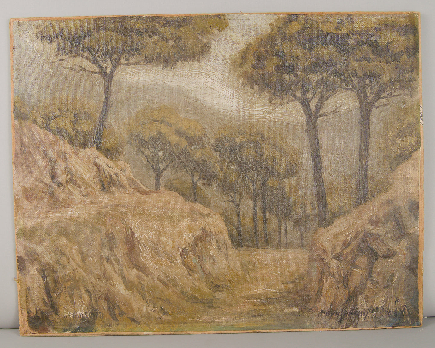 Francisco Payá Sanchís | Paisaje Mediterráneo con Pinos (1947) | Óleo Original