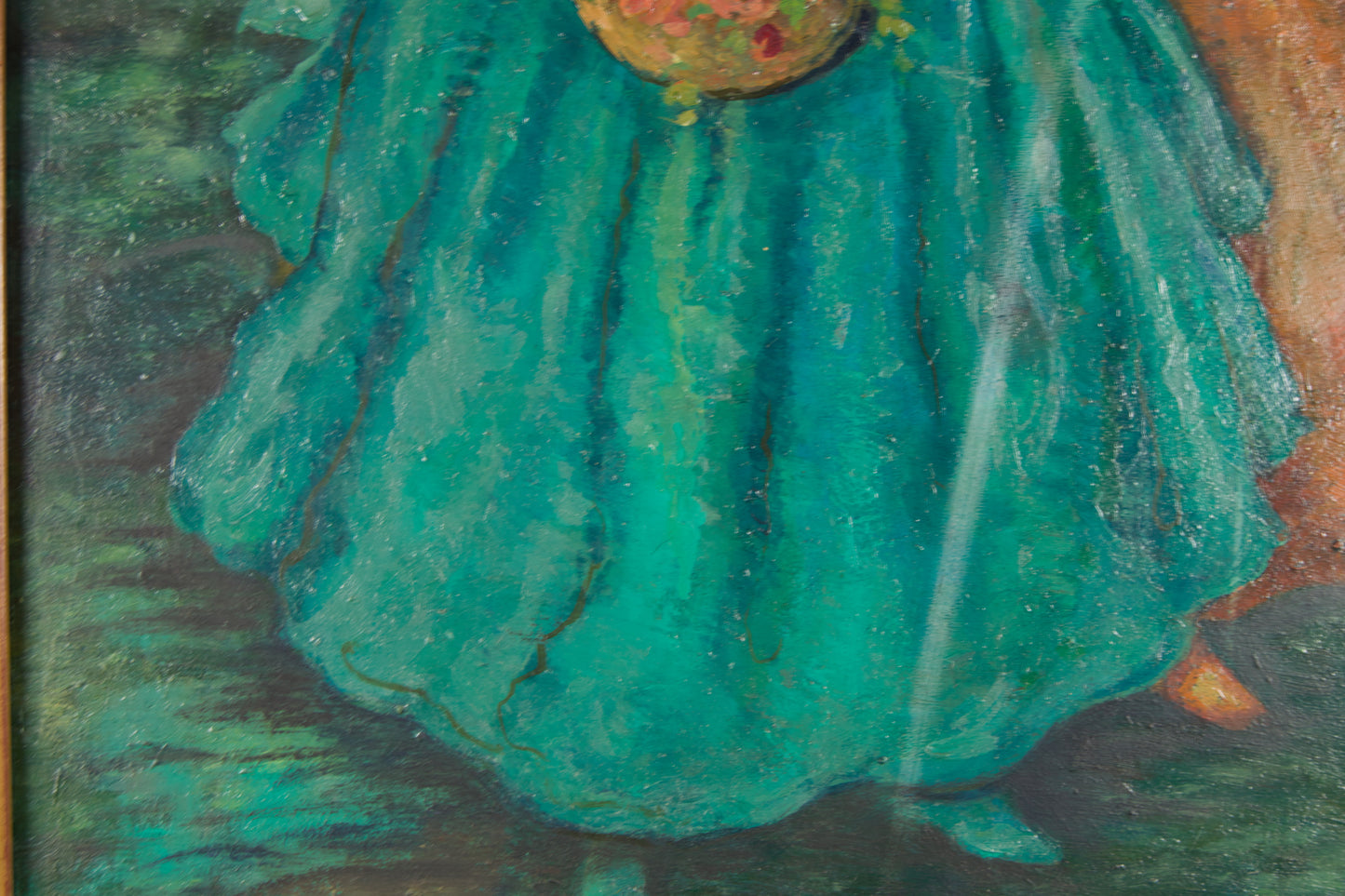 M. Ibáñez | Escena Galante (Jóvenes con Flores) | Óleo Original sobre Tabla