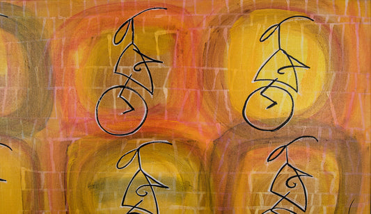 Montse Vives | "Vuit Bicicletes" | Técnica Mixta sobre Lienzo
