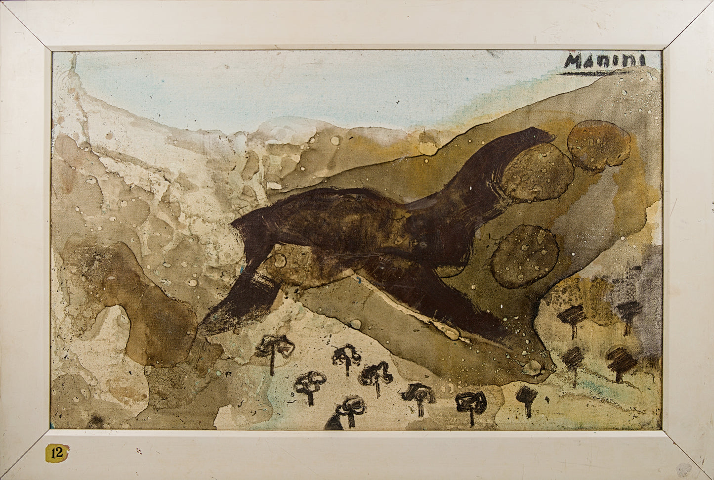 Manini | Paisaje Informal (c. 1981) | Técnica Mixta sobre Lienzo | Informalismo Matérico