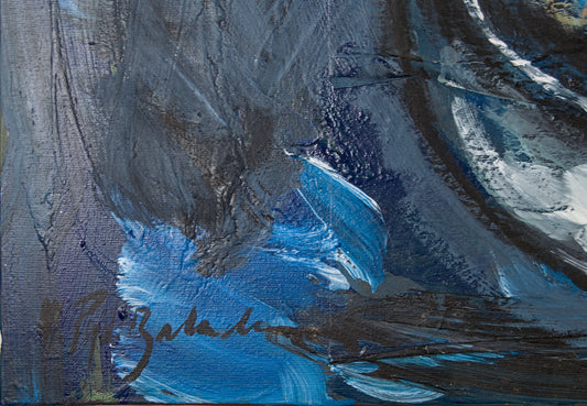 Manel Pujol Baladas | "Bodegón patatas azul" | Mixta y Collage sobre Lienzo (1990) | Colección de 18 Obras Certificadas