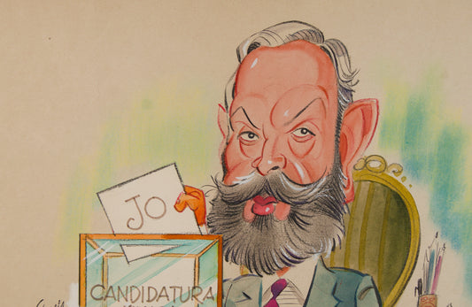 JOSÉ GARCÍA LORENTE | SÁTIRA POLÍTICA: "CANDIDATURA ÚNICA" | ILUSTRACIÓN EDITORIAL | TÉCNICA MIXTA