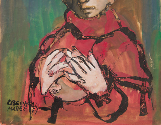 LUIS ANTONIO BERNAL MÁÑEZ | RETRATO INFANTIL: INTROSPECCIÓN FIGURATIVA | ESCUELA VALENCIANA | TÉCNICA MIXTA SOBRE PAPEL