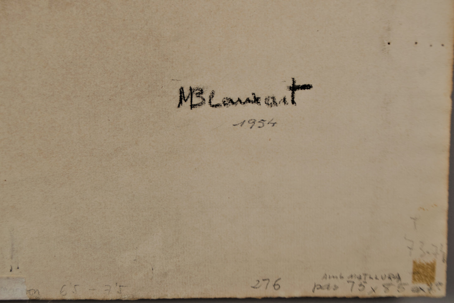 M. Blanchart | Retrato de la Melancolía | Dibujo Original a Doble Cara (1954)