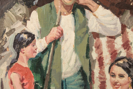 Domingo Campoy | Costumbrismo Mediterráneo: "Gitanets" | Óleo sobre Lienzo