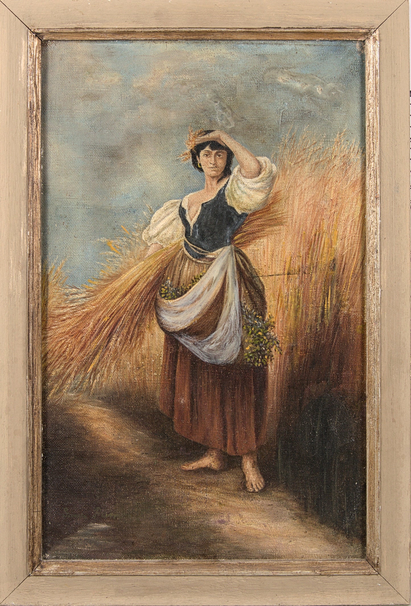 Atribuido a José García Ramos | La Espigadora Andaluza | Óleo sobre Lienzo | Fines S. XIX