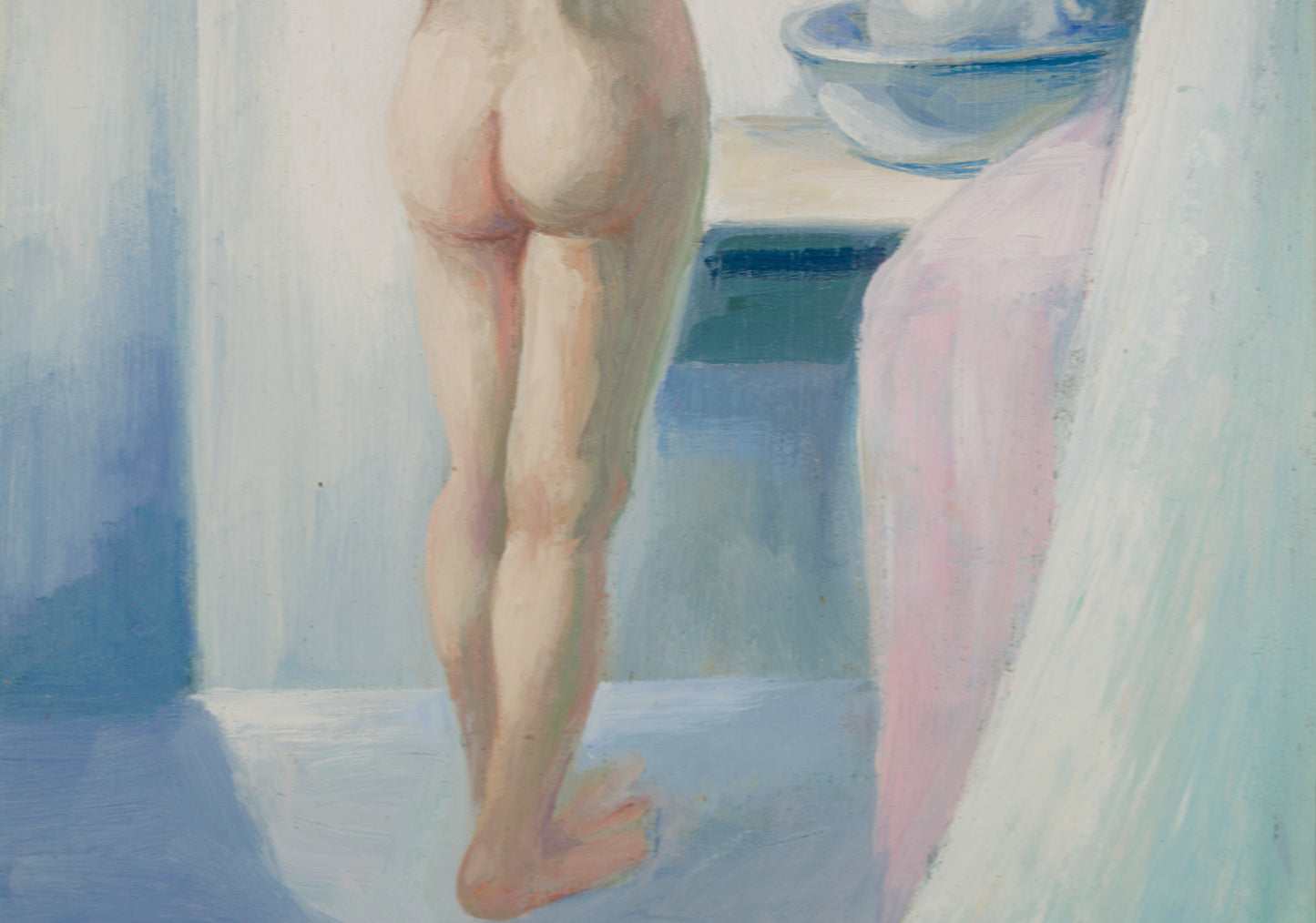 Pere Oliver Ribalta | Desnudo ante el Espejo (1999) | Óleo Original sobre Tabla