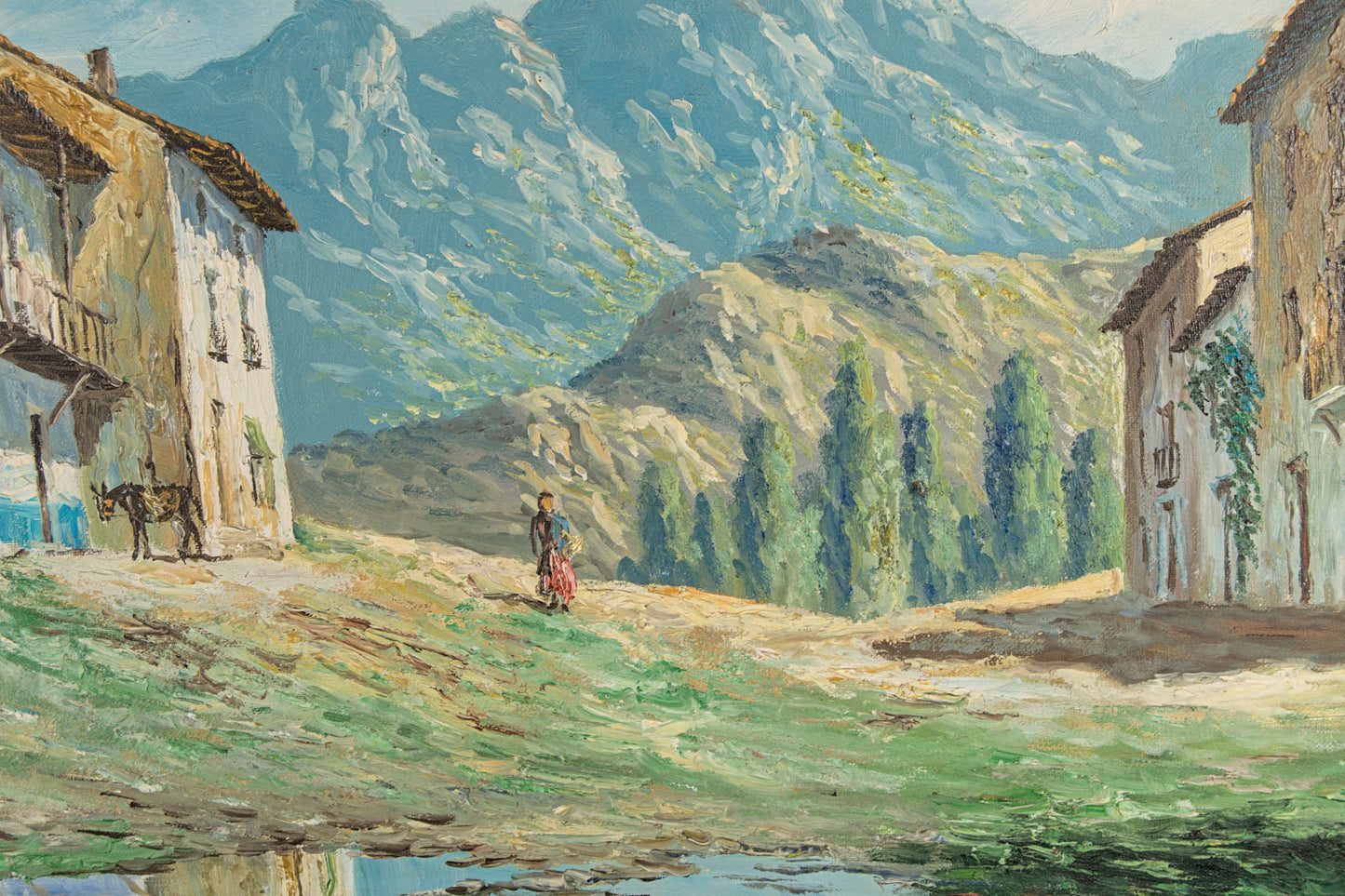 Àngel Planells | "Poble Muntanya" (Paisaje Rural) | Círculo Dalí | Óleo sobre Lienzo