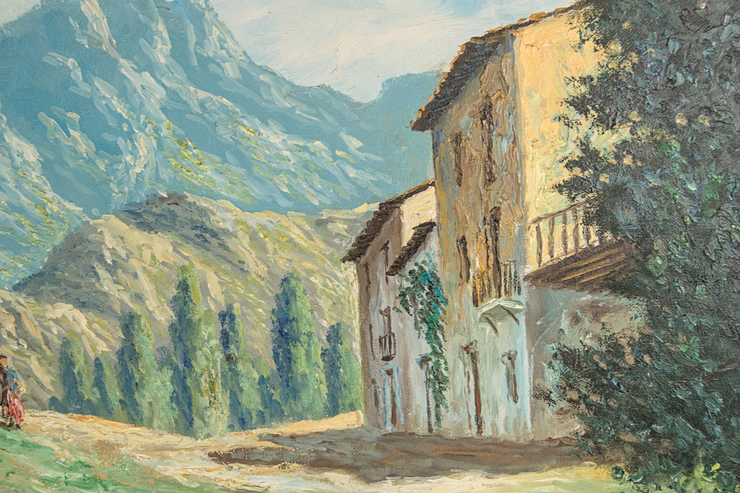 Àngel Planells | "Poble Muntanya" (Paisaje Rural) | Círculo Dalí | Óleo sobre Lienzo