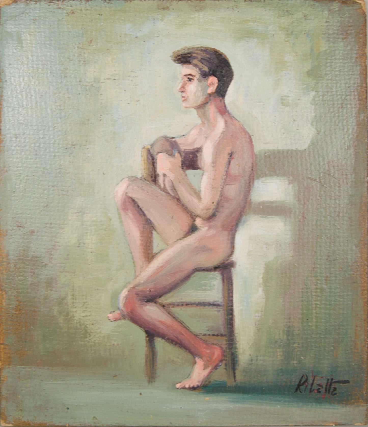 Pere Oliver Ribalta | Obra Bifacial: Desnudo y Bodegón | Óleo Original sobre Tabla