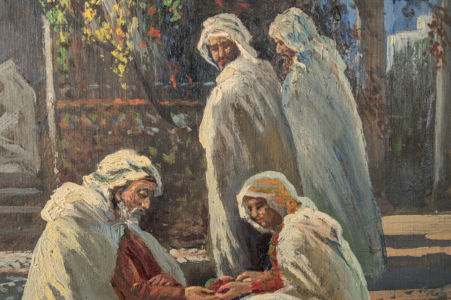 Rogelio López Fernández | Escena Oriental al Sol | Óleo Original (Discípulo de Sorolla)