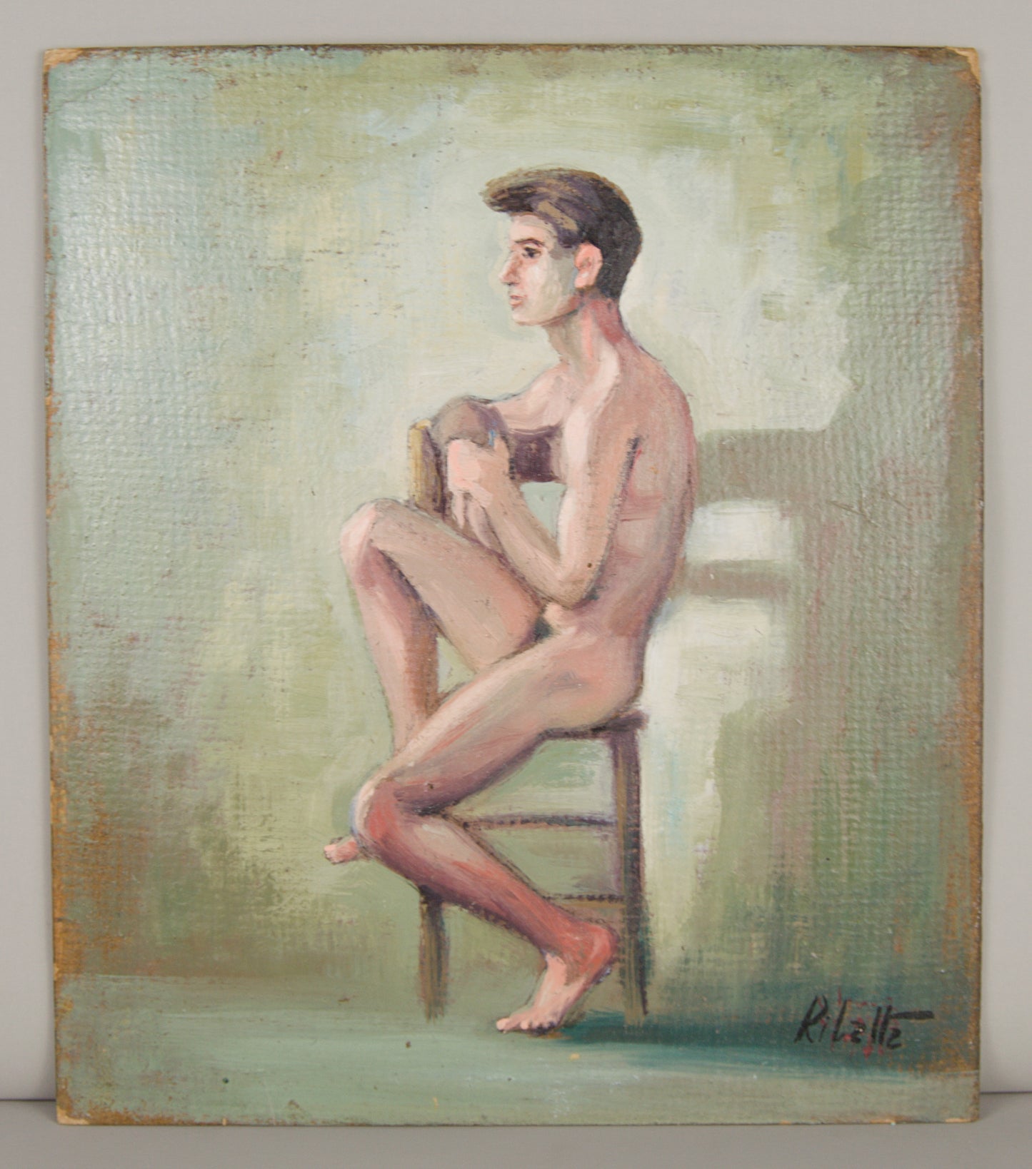 Pere Oliver Ribalta | Obra Bifacial: Desnudo y Bodegón | Óleo Original sobre Tabla