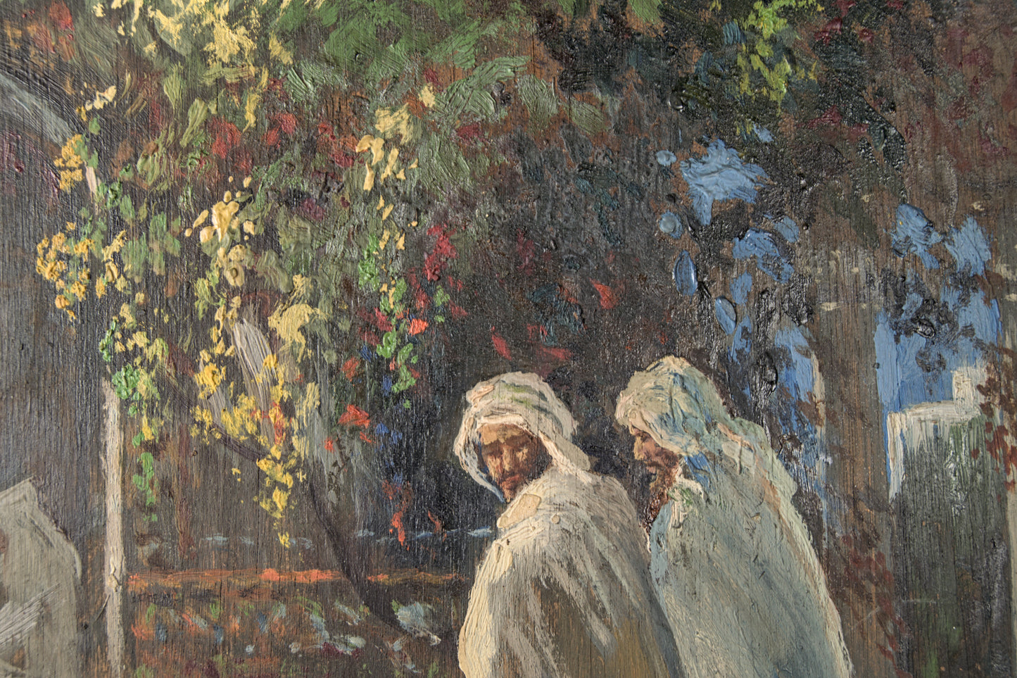 Rogelio López Fernández | Escena Oriental al Sol | Óleo Original (Discípulo de Sorolla)