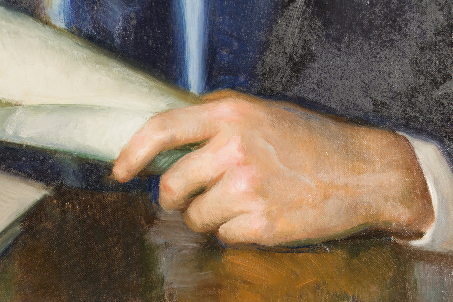 FRANCISCO RIBERA GÓMEZ: PORTRÄT VON DON RAMÓN N. GARCÍA-NIETO PARIS | ORIGINAL-ÖLGEMÄLDE, SIGNIERT