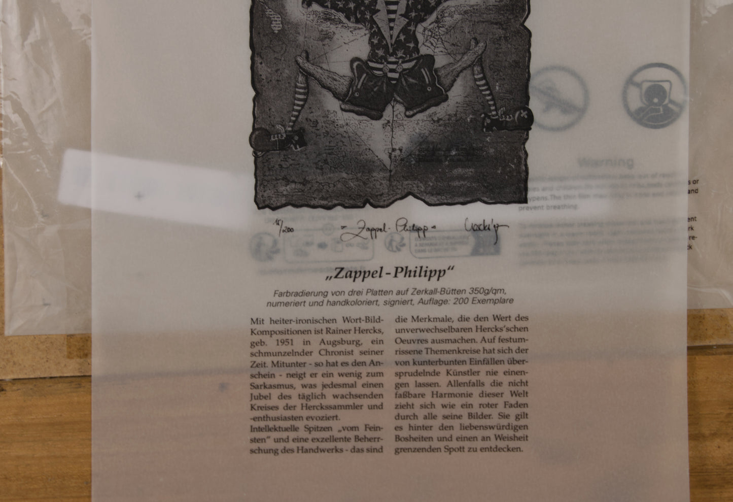 RAINER HERCKS | ZAPPEL-PHILIPP (EL HAMPELMANN) | SURREALISMO LÚDICO | GRABADO AL AGUAFUERTE Y AGUATINTA