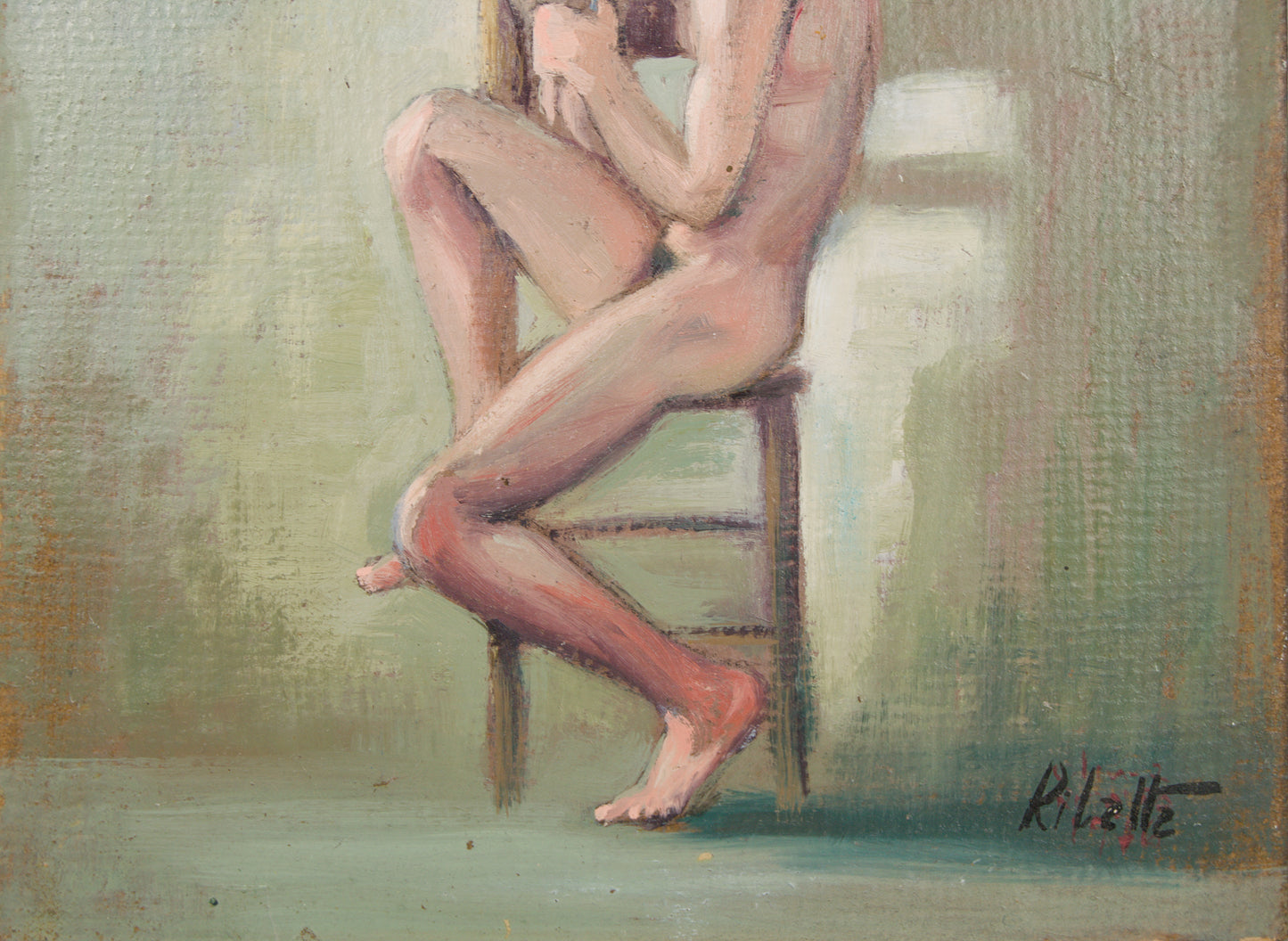 Pere Oliver Ribalta | Obra Bifacial: Desnudo y Bodegón | Óleo Original sobre Tabla
