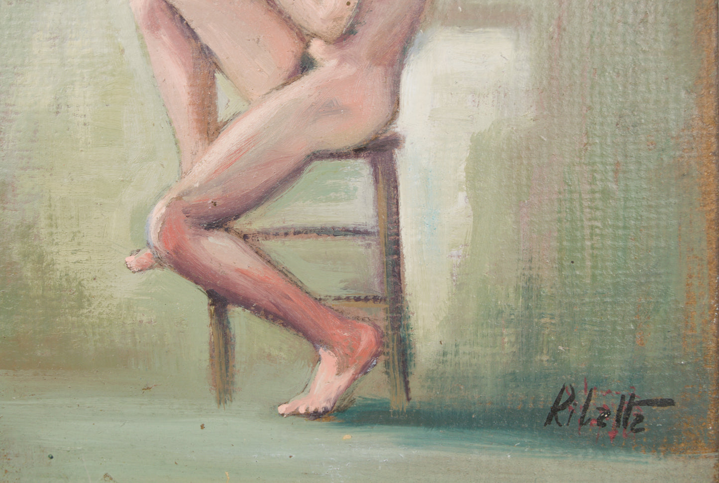 Pere Oliver Ribalta | Obra Bifacial: Desnudo y Bodegón | Óleo Original sobre Tabla