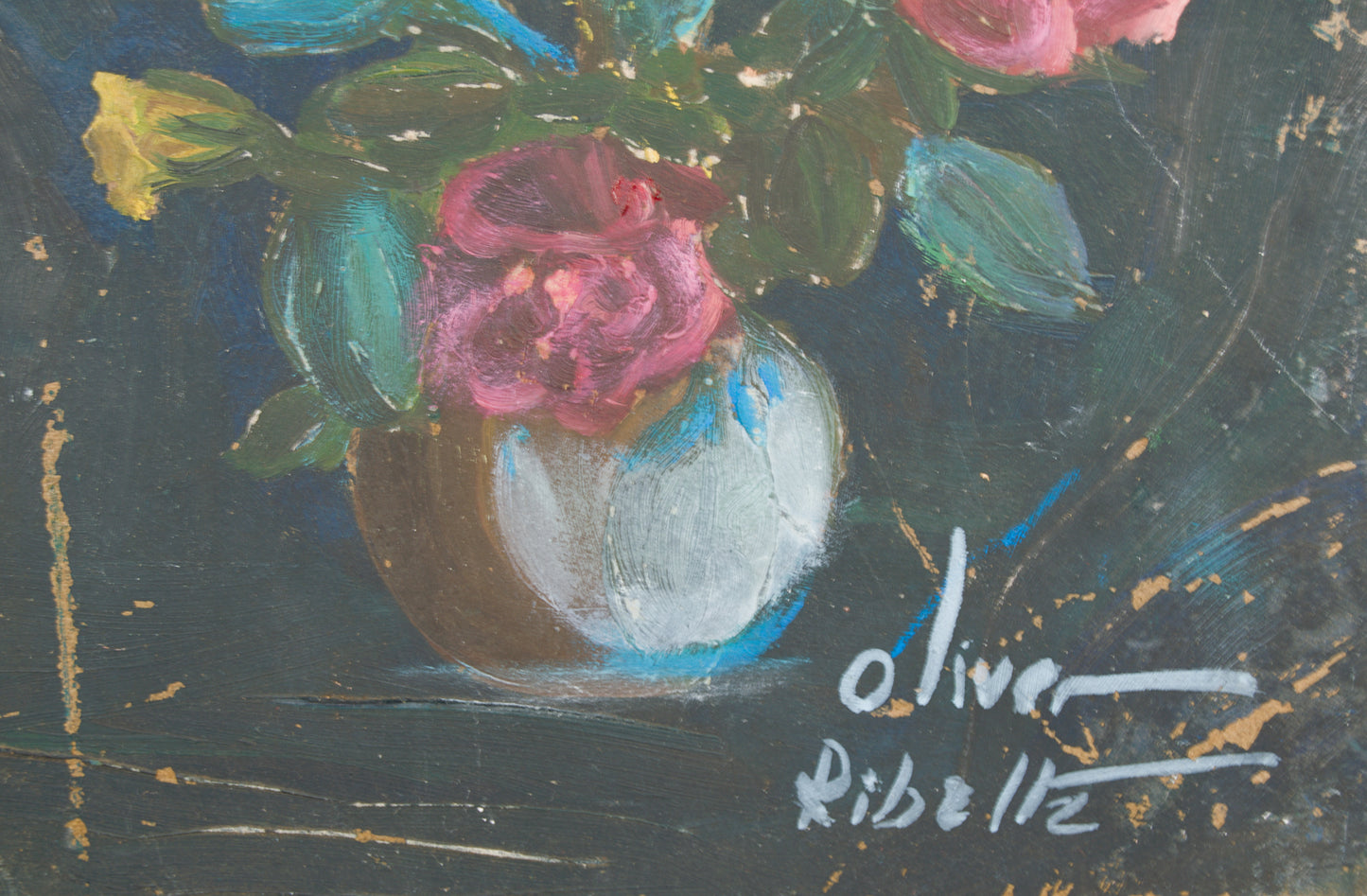 Pere Oliver Ribalta | Obra Bifacial: Desnudo y Bodegón | Óleo Original sobre Tabla