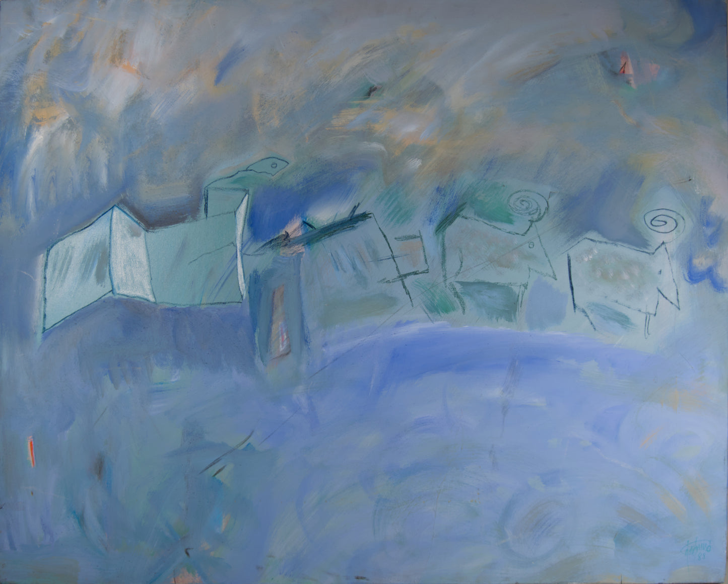 JORDI SAMSÓ | PRIMITIVE BESTIARIUM UND TOTEMISCHE FIGUREN | NEO-PRIMITIVISMUS | MISCHTECHNIK AUF LEINEN