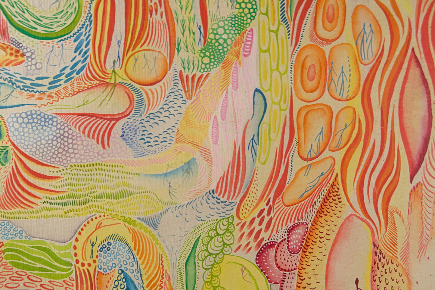 JULIO LINARES | EL PRIMER DÍA (1973) | ARTE VISIONARIO Y PSICODELIA | TÉCNICA MIXTA