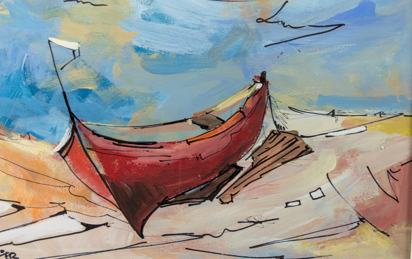 Vista de Collioure | Acrílico sobre tabla | Martine Foissier (2013) | Neo-Fauvismo Francés