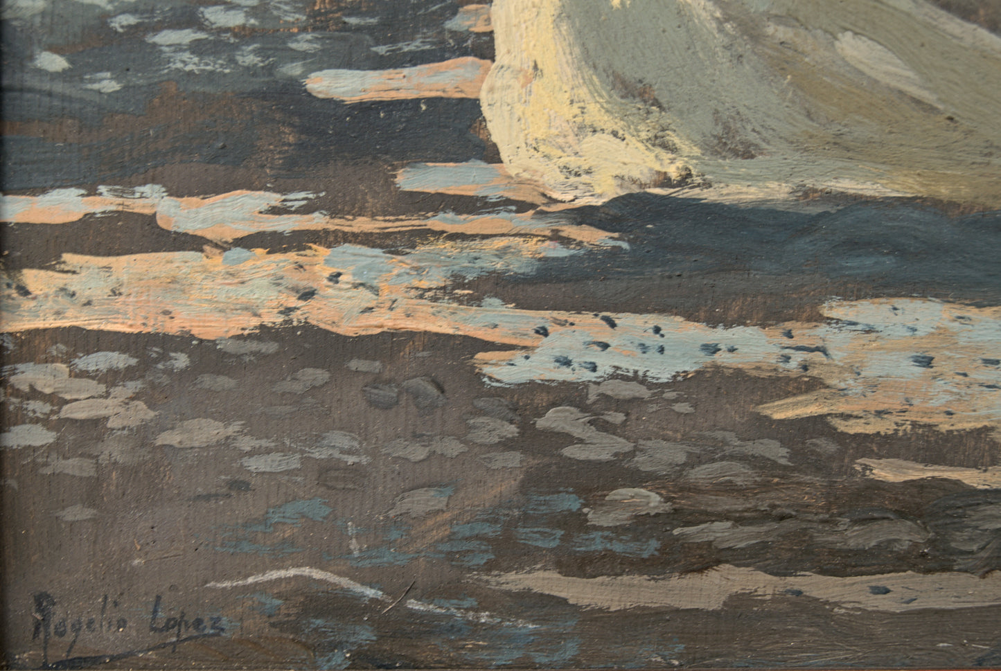 Rogelio López Fernández | Escena Oriental al Sol | Óleo Original (Discípulo de Sorolla)