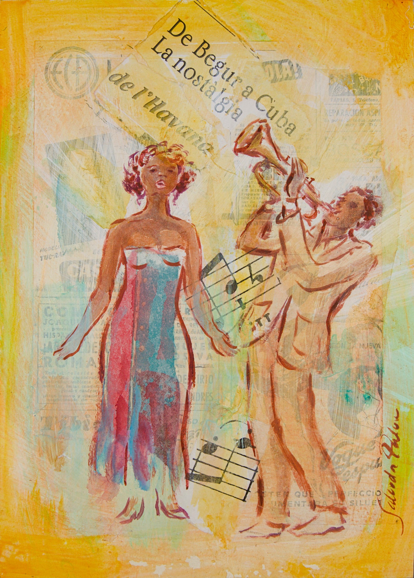 SALVADOR PALOU | DE BEGUR A CUBA (HAVANERES) | TÉCNICA MIXTA Y COLLAGE