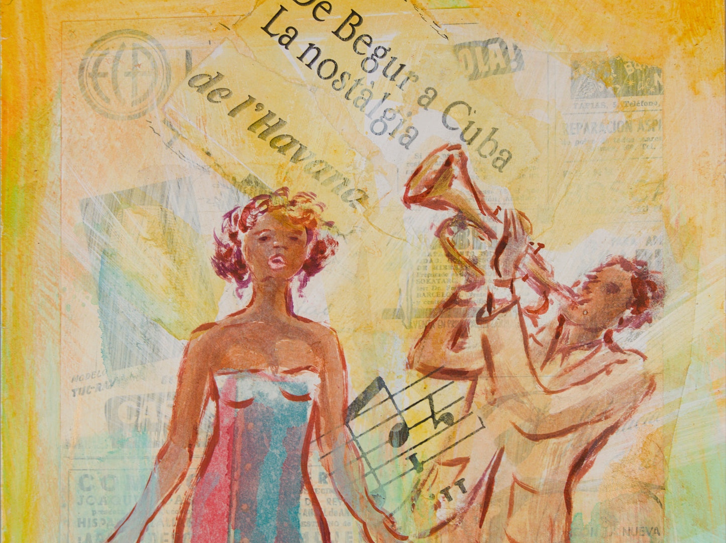 SALVADOR PALOU | DE BEGUR A CUBA (HAVANERES) | TÉCNICA MIXTA Y COLLAGE