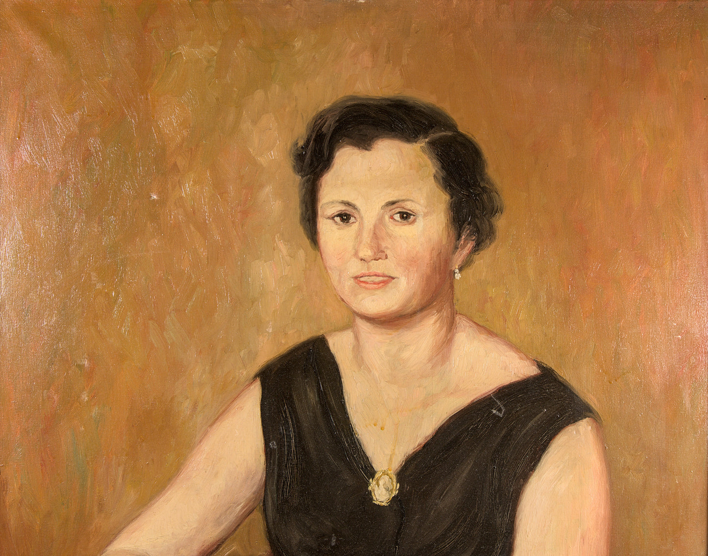 Rogelio Lorenzo | Elegancia Burguesa de los 50: Retrato Femenino | Óleo de Gran Formato | 1955