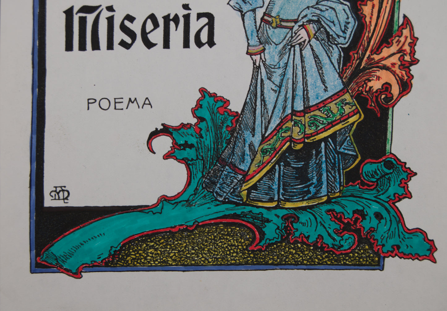 APEL·LES MESTRES | EN MISERIA (ILUSTRACIÓN ORIGINAL) | MODERNISMO Y RENAIXENÇA