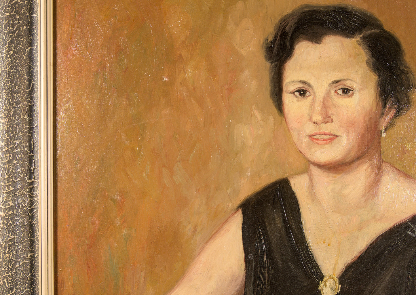 Rogelio Lorenzo | Elegancia Burguesa de los 50: Retrato Femenino | Óleo de Gran Formato | 1955