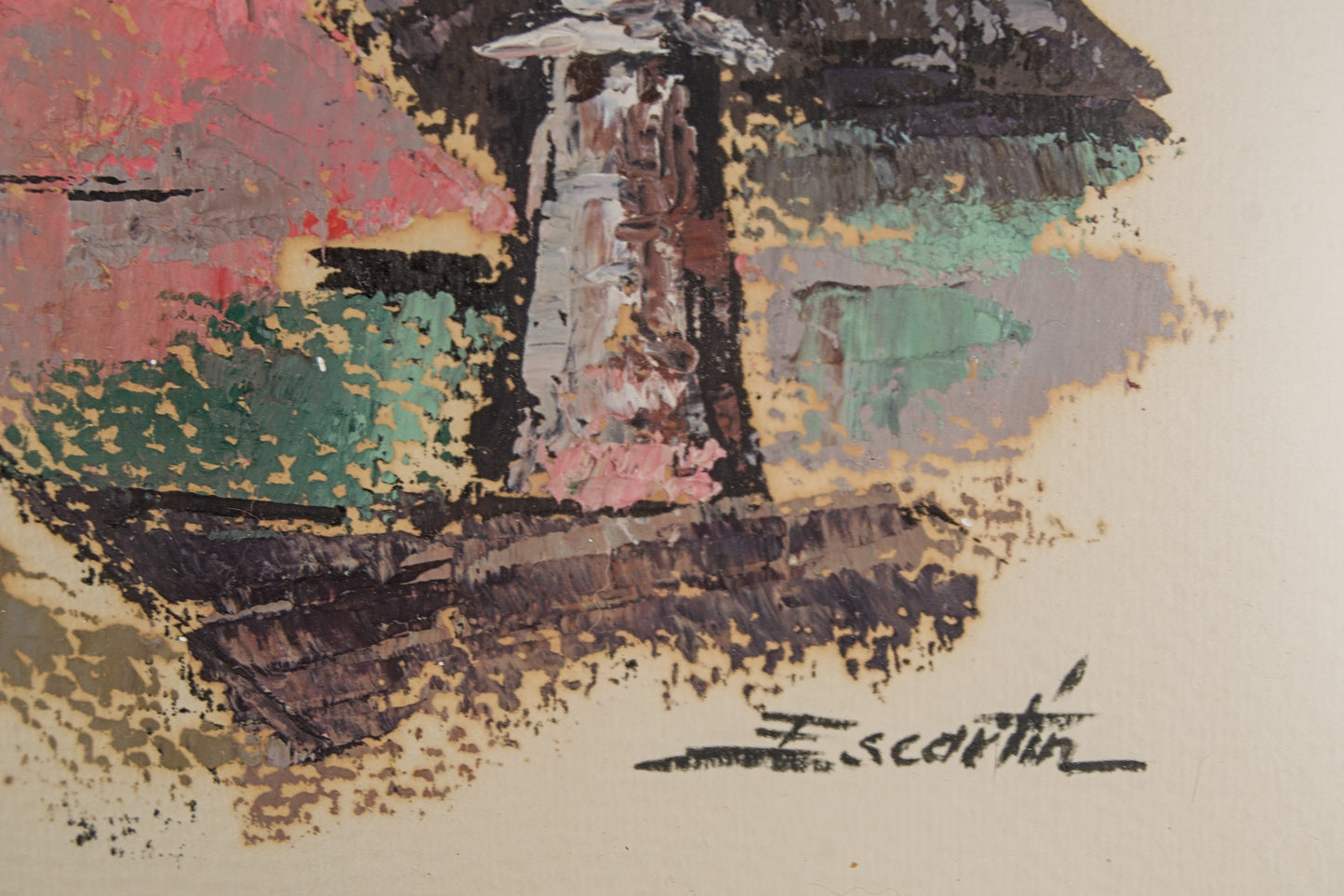 ESTEBAN ESCARTÍN | PUEBLO DE ALTA MONTAÑA (ARQUITECTURA DE LUZ Y PIEDRA) | PINTURA DE PAISAJE | ÓLEO A ESPÁTULA