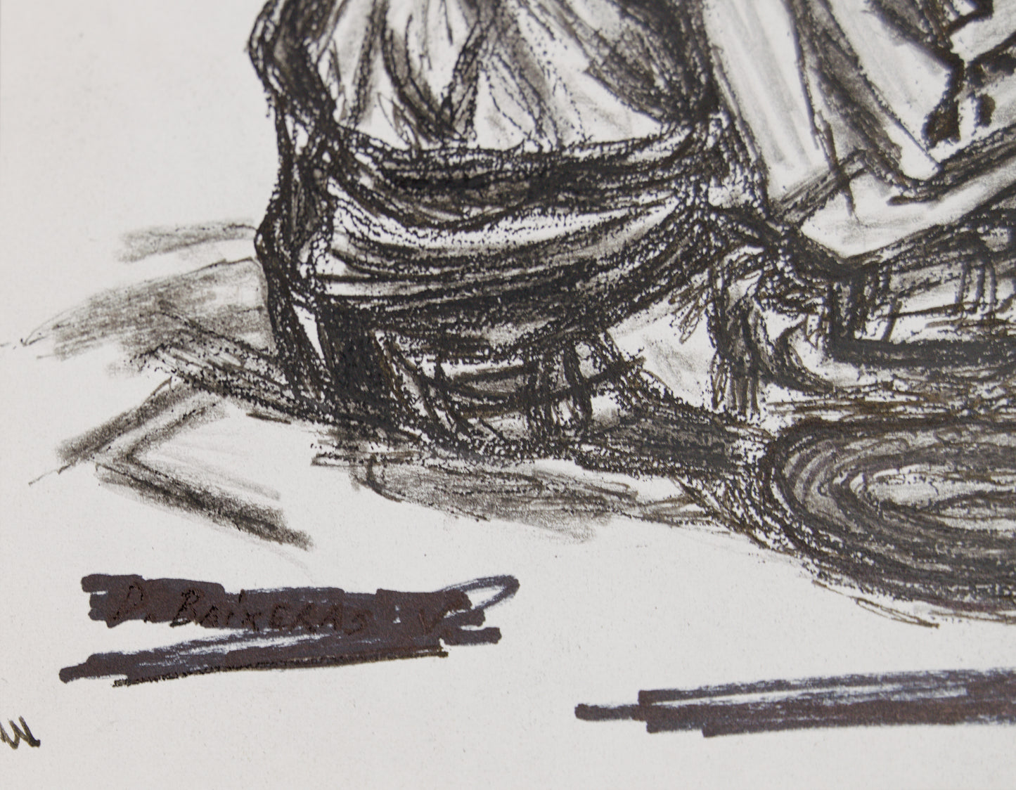 Dionís Baixeras | Estudio de Carácter (Perspectivas del Rostro) | Dibujo Original a Carboncillo