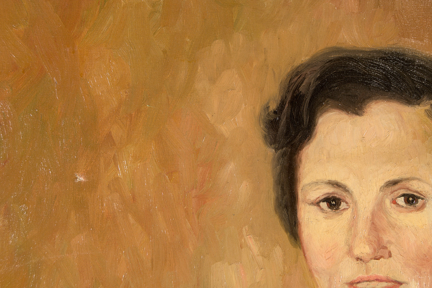 Rogelio Lorenzo | Elegancia Burguesa de los 50: Retrato Femenino | Óleo de Gran Formato | 1955