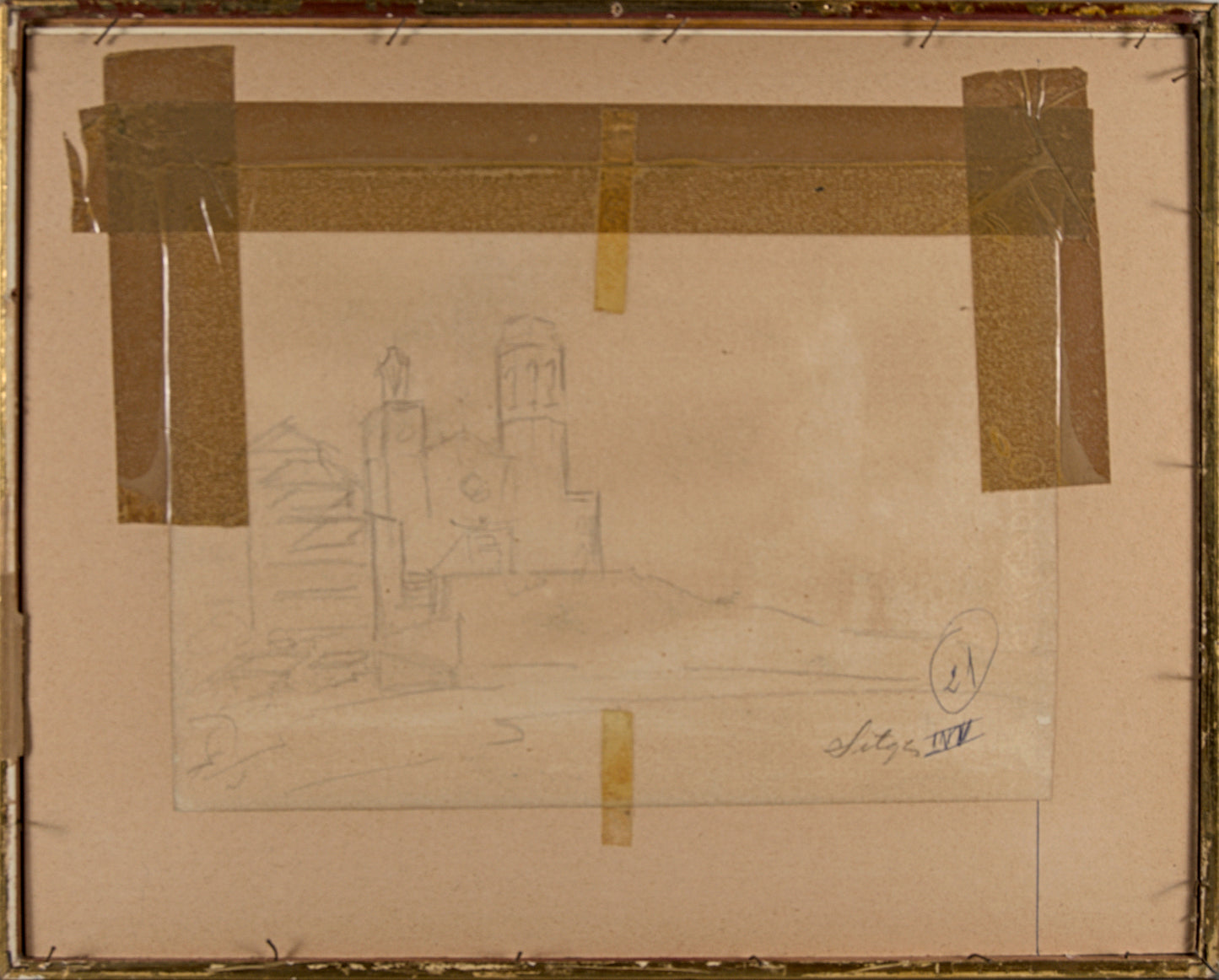 Atribuido a Lluís Muntané | Iglesia de Sitges (La Punta) | Acuarela sobre Papel | 1987