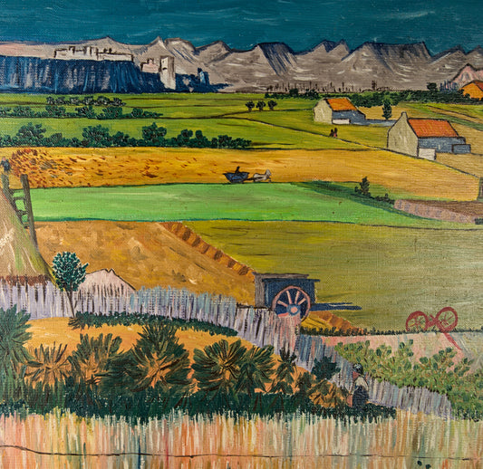 F. Figuerola | Paisaje Rural con Vistas a Montserrat | Óleo sobre Lienzo (1978)