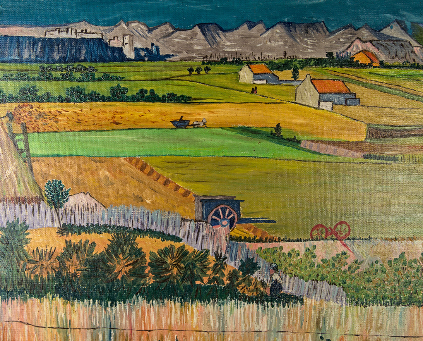 F. Figuerola | Paisaje Rural con Vistas a Montserrat | Óleo sobre Lienzo (1978)