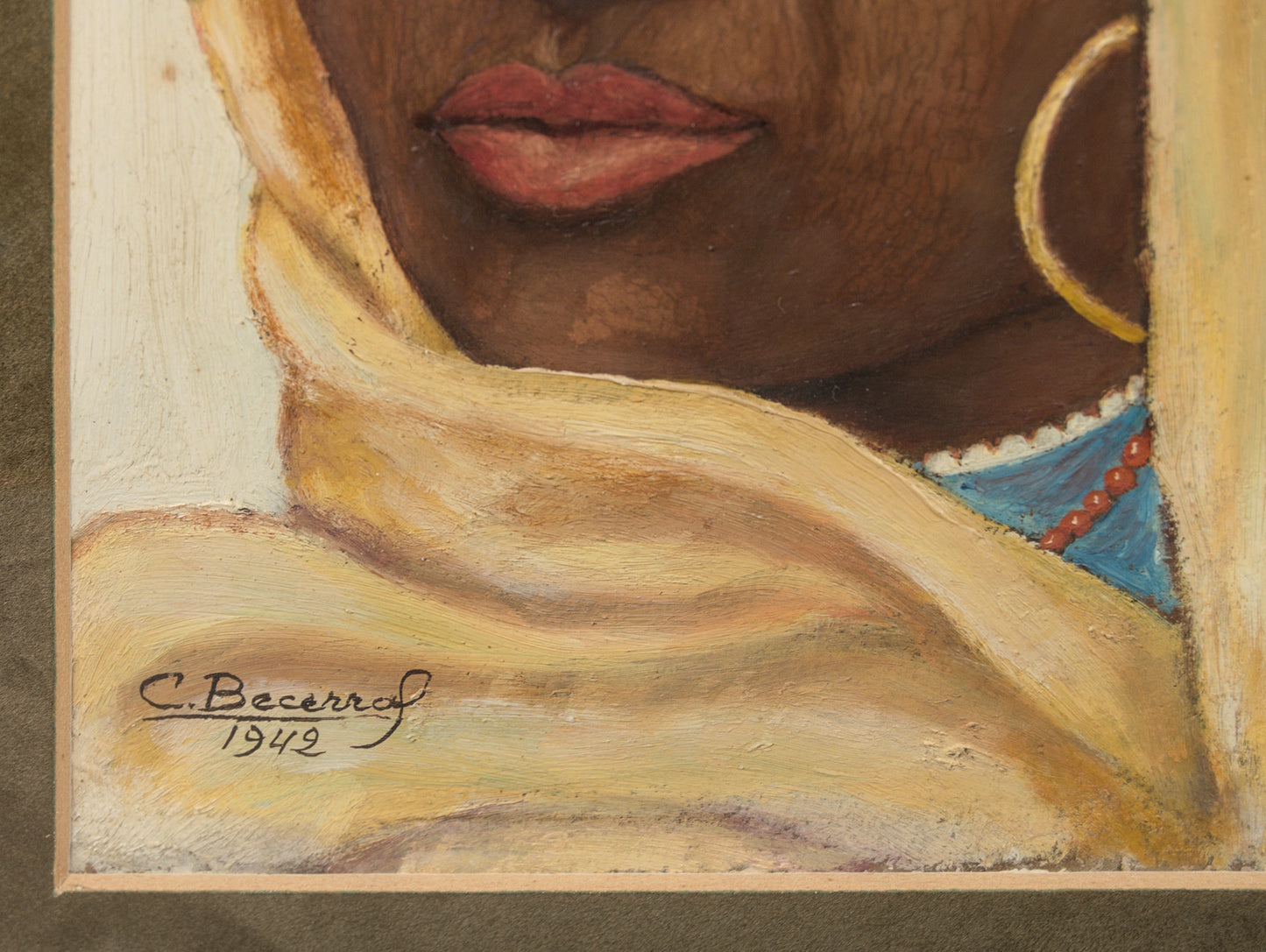 Retrato Femenino de C. Becerra (1942) | Óleo sobre tabla | Retrato Etnográfico S. XX