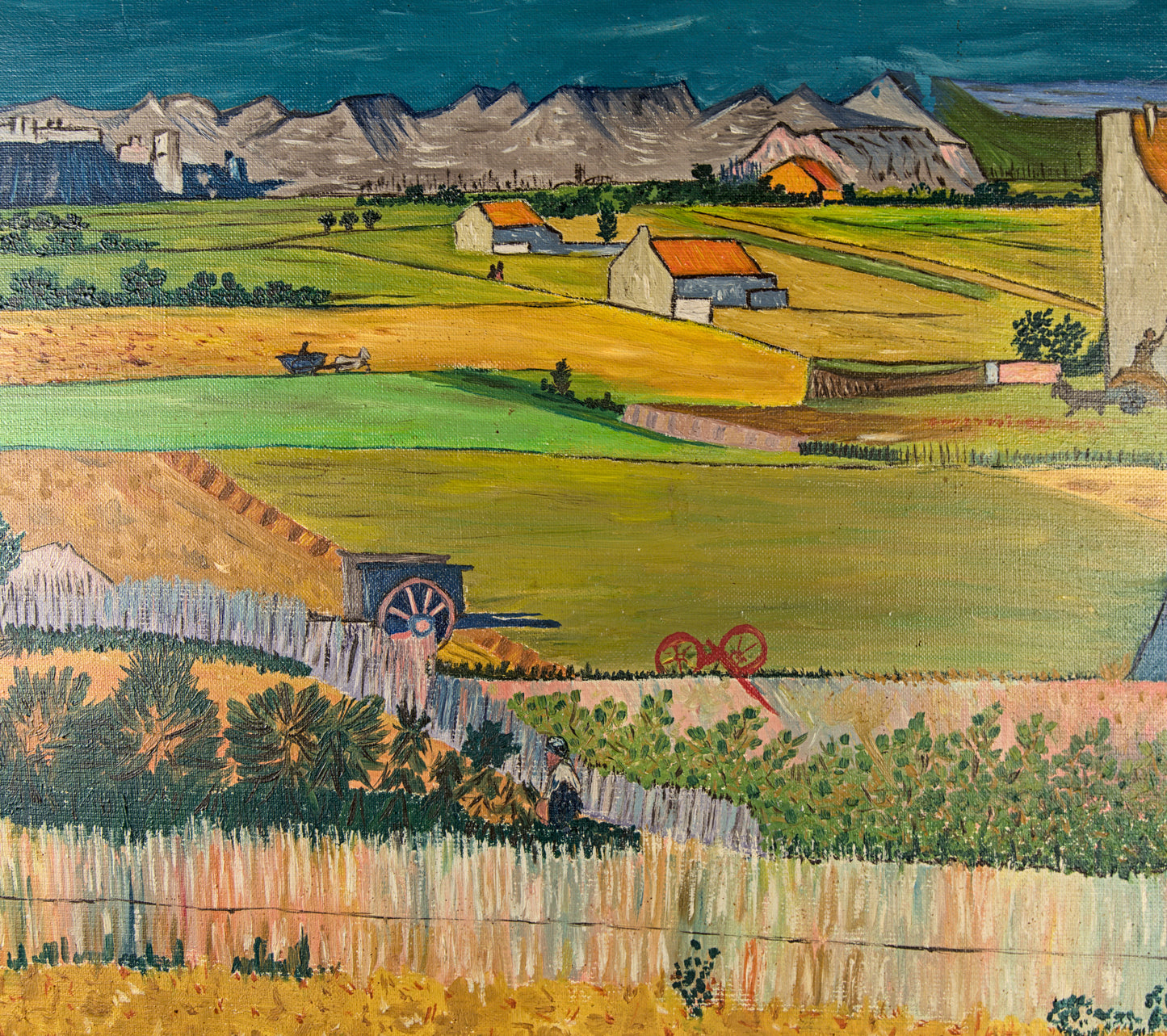 F. Figuerola | Paisaje Rural con Vistas a Montserrat | Óleo sobre Lienzo (1978)