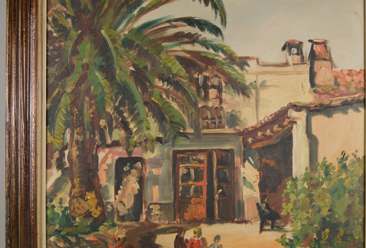 JORDI PAUSAS | LÄNDLICHE LANDSCHAFT MIT STRASSE UND BERG | KATALANISCHE LANDSCHAFTSSCHULE | ÖL AUF LEINWAND