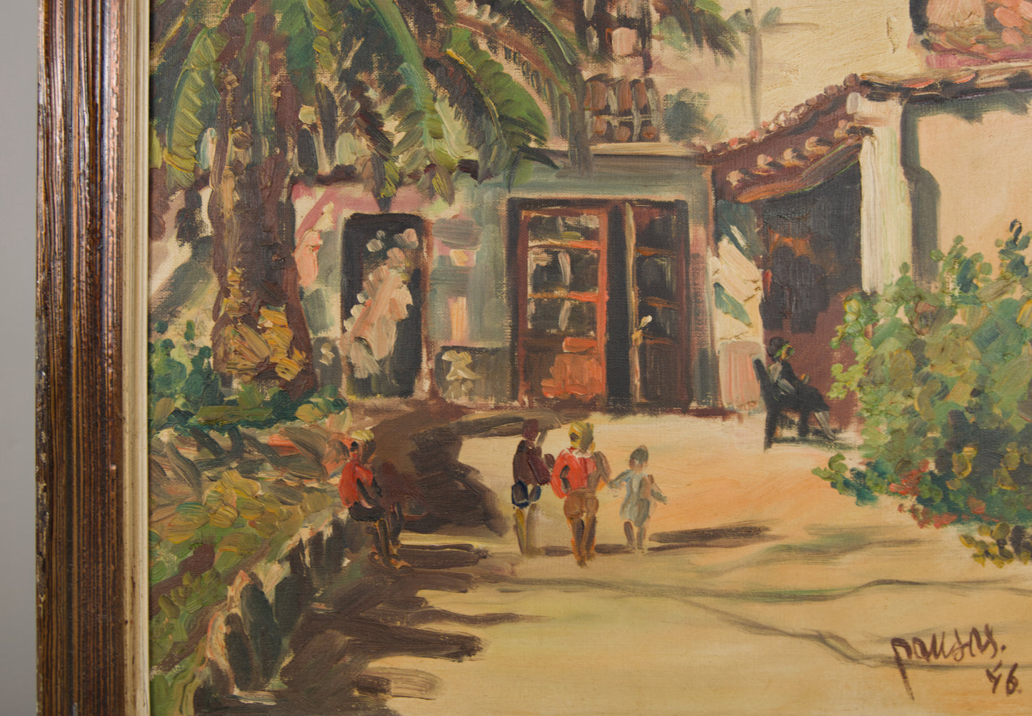 JORDI PAUSAS | LÄNDLICHE LANDSCHAFT MIT STRASSE UND BERG | KATALANISCHE LANDSCHAFTSSCHULE | ÖL AUF LEINWAND