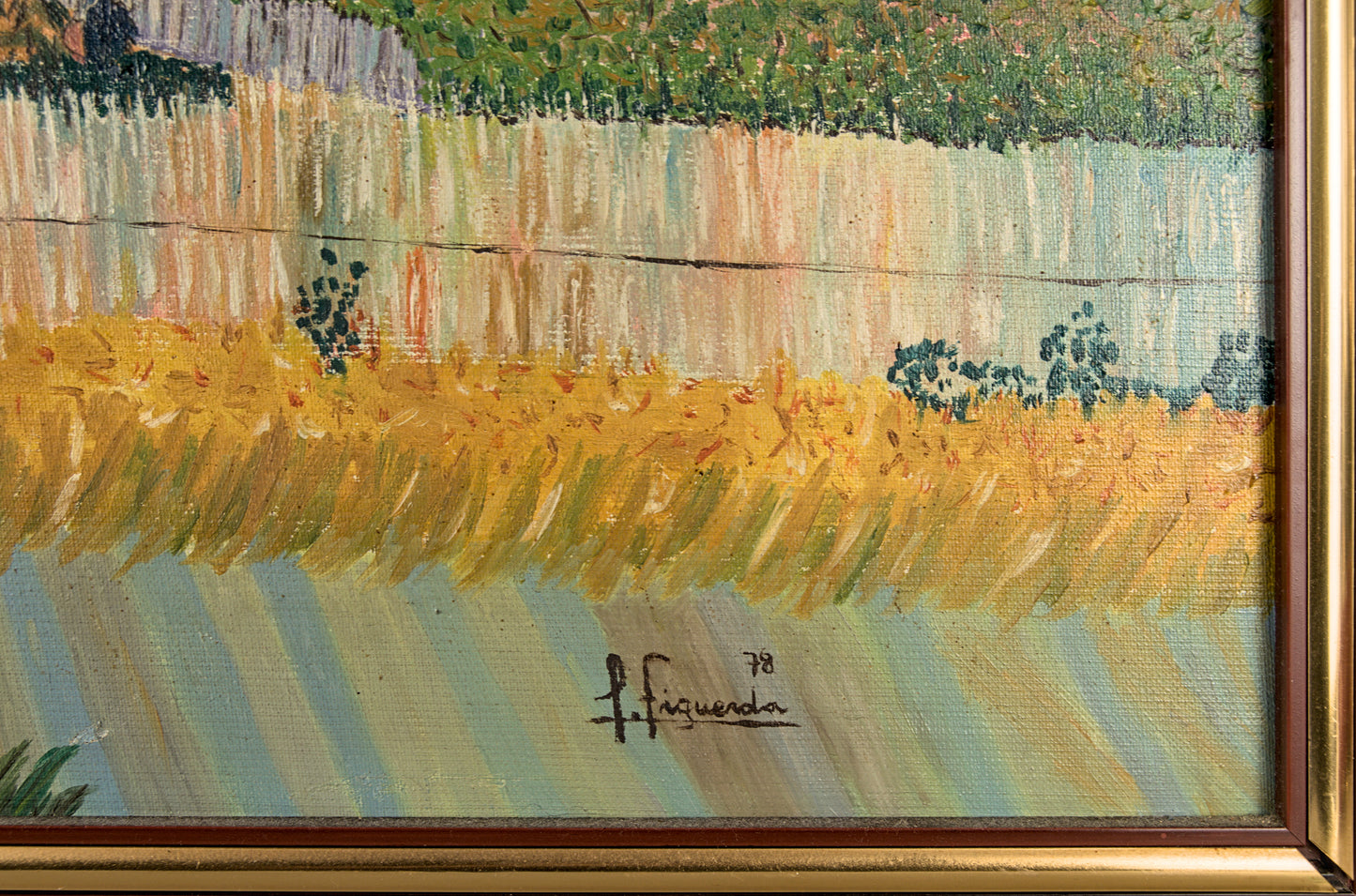 F. Figuerola | Paisaje Rural con Vistas a Montserrat | Óleo sobre Lienzo (1978)