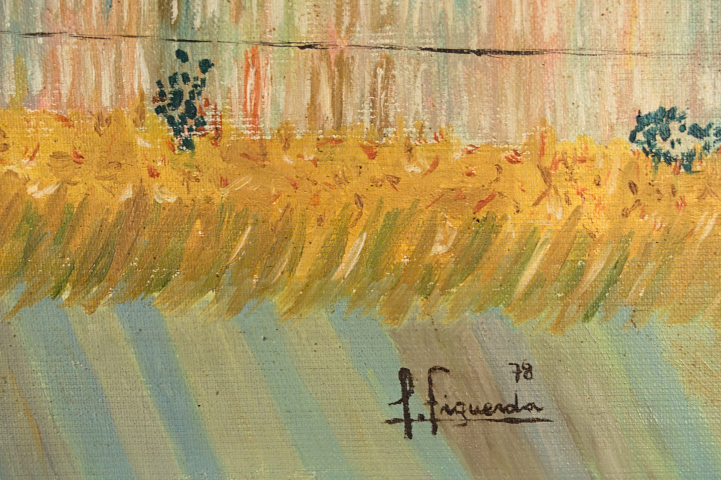 F. Figuerola | Paisaje Rural con Vistas a Montserrat | Óleo sobre Lienzo (1978)