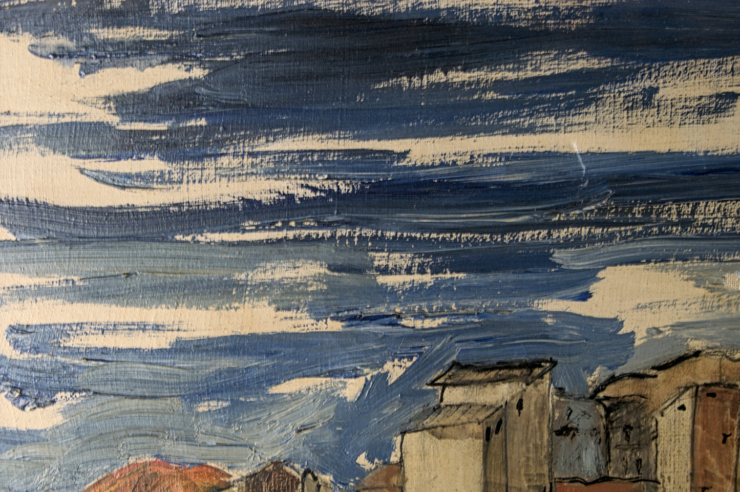 Simolt | Vista del Pueblo de Pinell de Brai (Tarragona) | Óleo sobre Lienzo