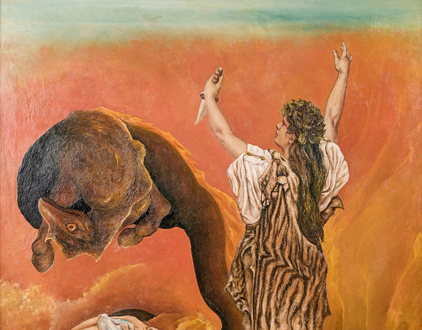 Francisco Benítez | Escena Mitológica (El Sacrificio) (2009) | Óleo | Neofiguración y Surrealismo