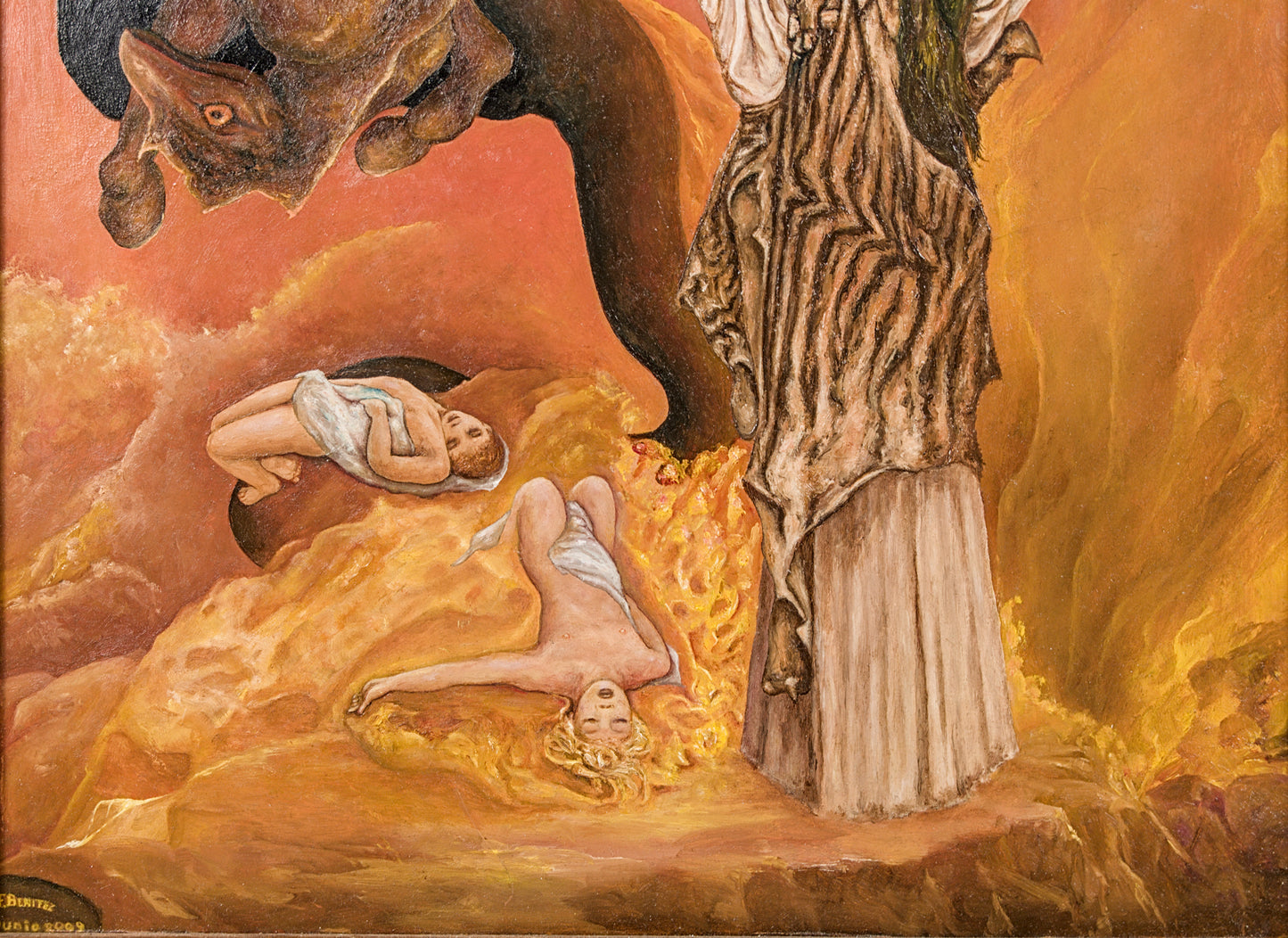 Francisco Benítez | Escena Mitológica (El Sacrificio) (2009) | Óleo | Neofiguración y Surrealismo