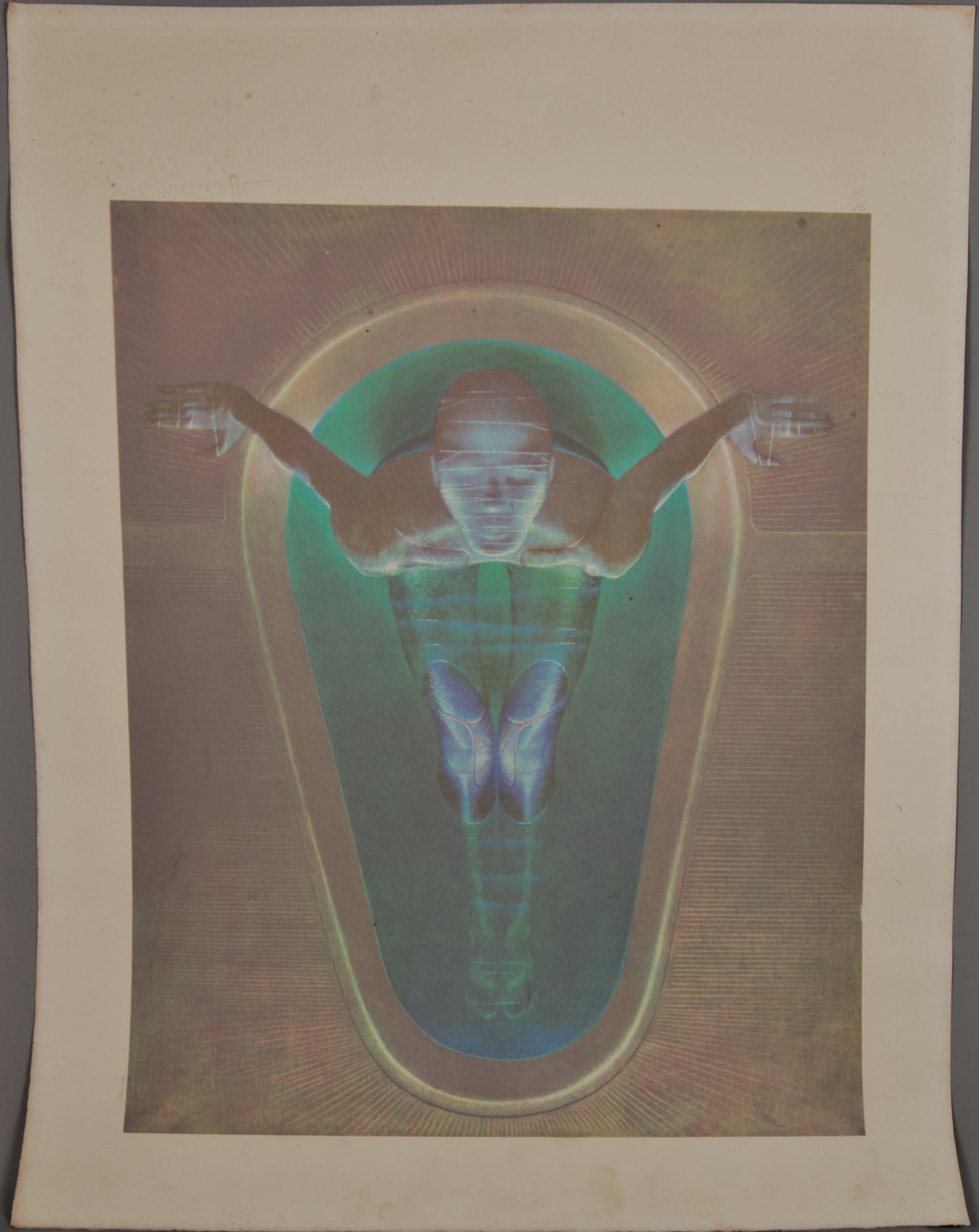 MICHEL HENRICOT | LA DAME DANS LE BAIN | REALISMO FANTÁSTICO | SERIGRAFÍA