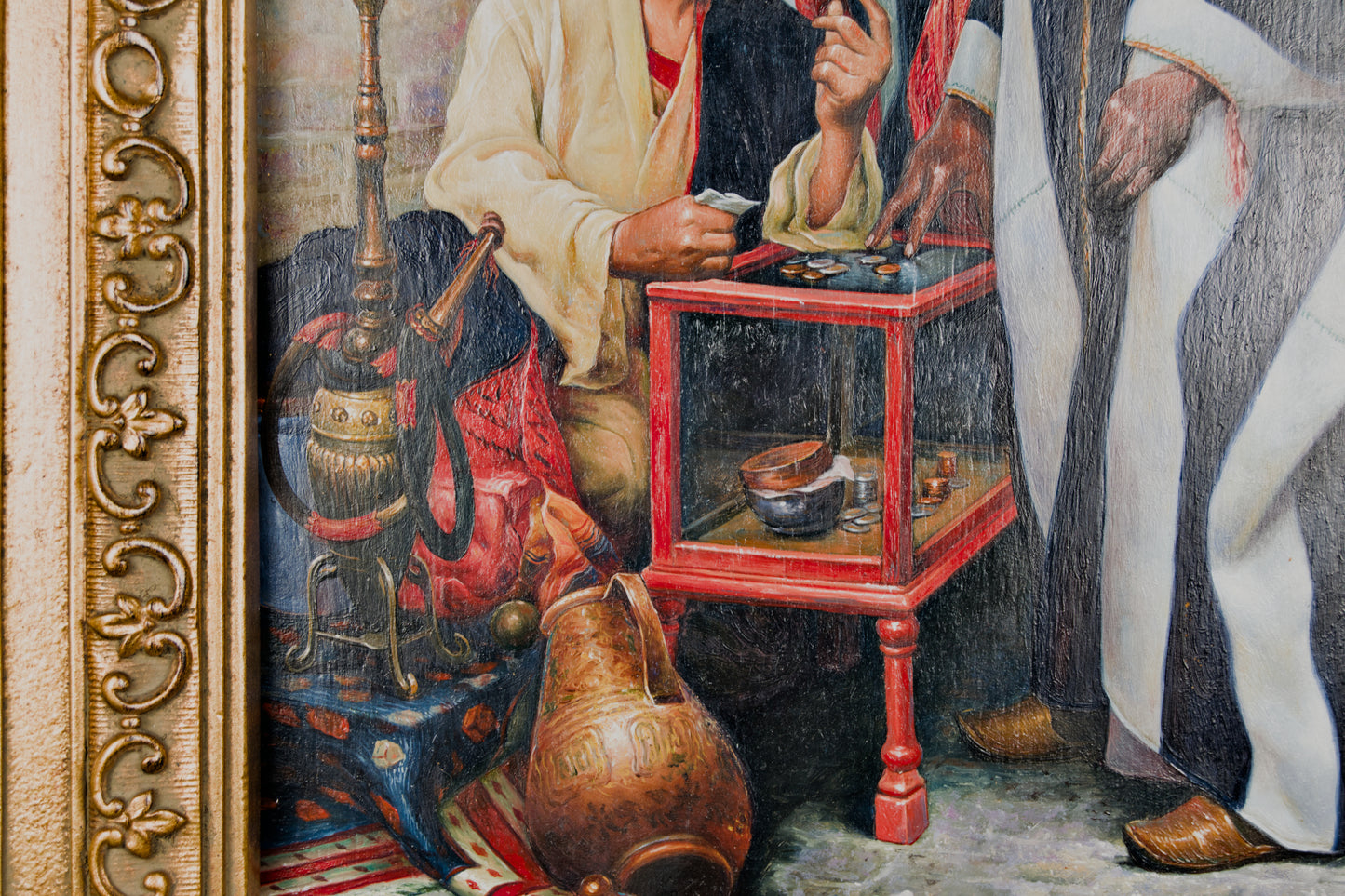 CHARLES WILDA (ZUGEFÜGT AN „SOLER“) | ORIENTALISTISCHE SZENE „EIN VERKAUF ABSCHLUSS“ | GENRE-GEMÄLDE DES 19. JAHRHUNDERTS | ÖL AUF LEINWAND