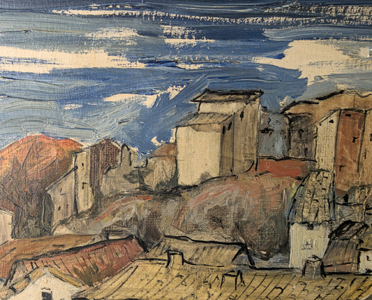 Simolt | Vista del Pueblo de Pinell de Brai (Tarragona) | Óleo sobre Lienzo